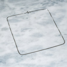 Load image into Gallery viewer, Vintage 15 inch 14K White Gold Box Chain, 2.7g