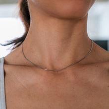 Load image into Gallery viewer, Vintage 15 inch 14K White Gold Box Chain, 2.7g