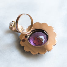 Load image into Gallery viewer, Victorian 14K Rose Gold Amethyst with Pearls Locket