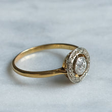 Load image into Gallery viewer, Art Deco 18K Yellow  Gold Diamond Target Ring