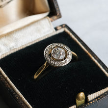 Load image into Gallery viewer, Art Deco 18K Yellow  Gold Diamond Target Ring