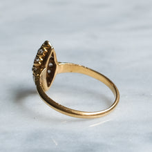 Load image into Gallery viewer, Victorian 18K Yellow Gold Diamond Ruby Navette Ring