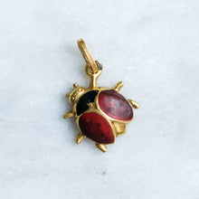 Load image into Gallery viewer, Vintage Enamel Ladybug Charm Pendant