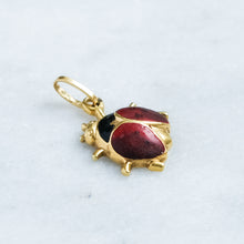 Load image into Gallery viewer, Vintage Enamel Ladybug Charm Pendant