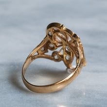 Load image into Gallery viewer, Vintage 20K Yellow Gold Peranakan Intan Diamond Ring
