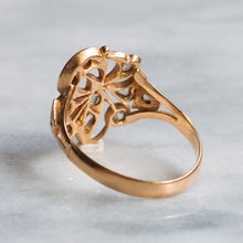 Load image into Gallery viewer, Vintage 20K Yellow Gold Peranakan Intan Diamond Ring