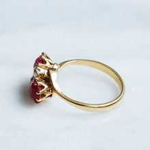 Load image into Gallery viewer, Antique Edwardian 4-Stone Diamond Ruby Ring