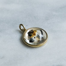 Load image into Gallery viewer, Antique Art Deco 14K Yellow Gold Wire Fox Terrier Essex Crystal Pendant