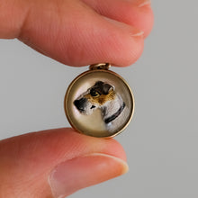 Load image into Gallery viewer, Antique Art Deco 14K Yellow Gold Wire Fox Terrier Essex Crystal Pendant