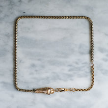 Load image into Gallery viewer, Antique Victorian 10K Rose Gold Garnet Snake Watch Chain
