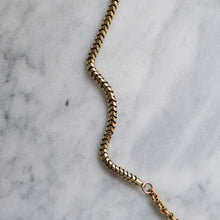 Load image into Gallery viewer, Antique Victorian 10K Rose Gold Garnet Snake Watch Chain