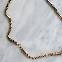 Load image into Gallery viewer, Antique Victorian 10K Rose Gold Garnet Snake Watch Chain