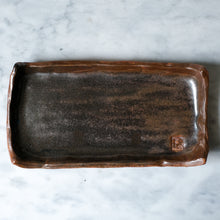 Load image into Gallery viewer, Handmade Dark Blue Oilspot Tenmoku Catch-All Clay Dish by Swee Ceramics