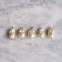 Load image into Gallery viewer, 18K Yellow Gold Baroque Pearl Pendants