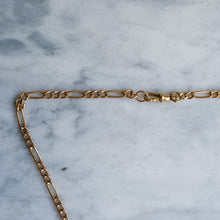 Load image into Gallery viewer, Vintage 9K Yellow Gold Figaro Watch Chain with T-Bar
