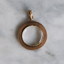 Load image into Gallery viewer, Georgian 10K Rose Gold and Pearl Halo Crystal Locket Pendant