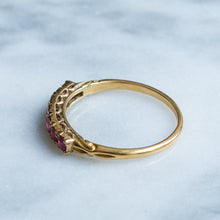 Load image into Gallery viewer, Vintage 7-Stone Burmese Ruby Ring