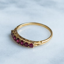 Load image into Gallery viewer, Vintage 7-Stone Burmese Ruby Ring