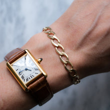 Load image into Gallery viewer, Vintage 9K Yellow Gold Flat Curb-Link Bracelet