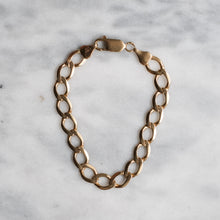 Load image into Gallery viewer, Vintage 9K Yellow Gold Flat Curb-Link Bracelet