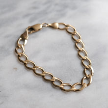 Load image into Gallery viewer, Vintage 9K Yellow Gold Flat Curb-Link Bracelet
