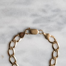 Load image into Gallery viewer, Vintage 9K Yellow Gold Flat Curb-Link Bracelet