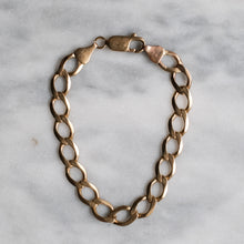 Load image into Gallery viewer, Vintage 9K Yellow Gold Flat Curb-Link Bracelet