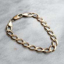 Load image into Gallery viewer, Vintage 9K Yellow Gold Flat Curb-Link Bracelet