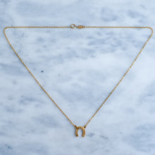 Load image into Gallery viewer, Vintage 16 Inch Diamond Horseshoe Pendant Necklace