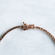 Load image into Gallery viewer, Vintage Natural Diamond Tennis Bracelet in 14K Rose Gold, 7″