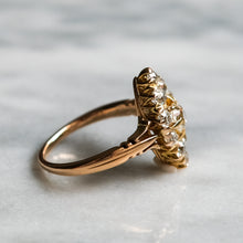 Load image into Gallery viewer, Victorian 14K Yellow Gold Diamond Navette Ring