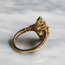 Load image into Gallery viewer, Victorian 14K Yellow Gold Diamond Navette Ring