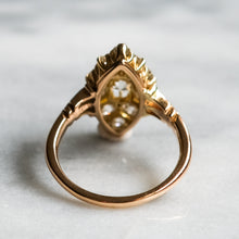 Load image into Gallery viewer, Victorian 14K Yellow Gold Diamond Navette Ring
