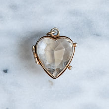 Load image into Gallery viewer, Victorian Heart Faceted Rock Crystal Locket
