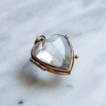 Load image into Gallery viewer, Victorian Heart Faceted Rock Crystal Locket