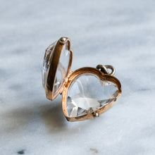 Load image into Gallery viewer, Victorian Heart Faceted Rock Crystal Locket