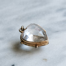 Load image into Gallery viewer, Victorian Heart Faceted Rock Crystal Locket