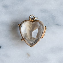 Load image into Gallery viewer, Victorian Heart Faceted Rock Crystal Locket