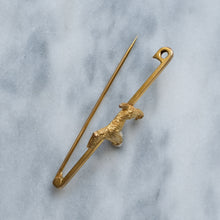 Load image into Gallery viewer, Edwardian 9K Yellow Gold Airedale / Wire Fox Terrier Brooch