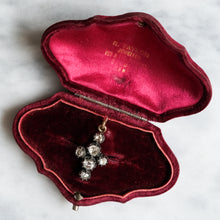Load image into Gallery viewer, Antique Late Georgian 14K Gold and Silver Dutch Rose-Cut Diamonds Cross Pendant