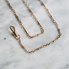 Load image into Gallery viewer, Antique Victorian 10K Rose Gold Decorative Link Watch Chain