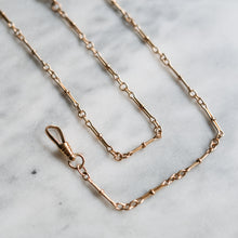 Load image into Gallery viewer, Antique Victorian 10K Rose Gold Decorative Link Watch Chain