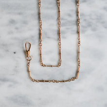 Load image into Gallery viewer, Antique Victorian 10K Rose Gold Decorative Link Watch Chain