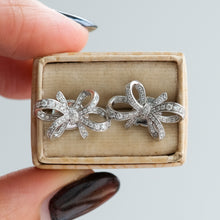 Load image into Gallery viewer, Vintage Pave Diamond Bow Stud Earrings by Tiffany & Co.