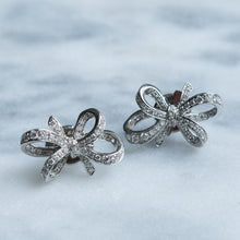 Load image into Gallery viewer, Vintage Pave Diamond Bow Stud Earrings by Tiffany & Co.