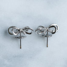 Load image into Gallery viewer, Vintage Pave Diamond Bow Stud Earrings by Tiffany & Co.