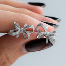 Load image into Gallery viewer, Vintage Pave Diamond Bow Stud Earrings by Tiffany & Co.