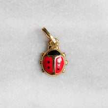 Load image into Gallery viewer, Vintage Tiny Enamel Ladybug Charm