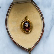 Load image into Gallery viewer, Antique Victorian Diamond Star Set Garnet Pendant