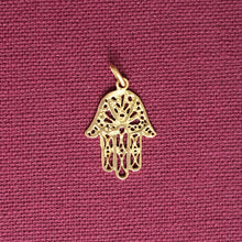 Load image into Gallery viewer, Antique Hamsa / Hand of Fatima Pendant